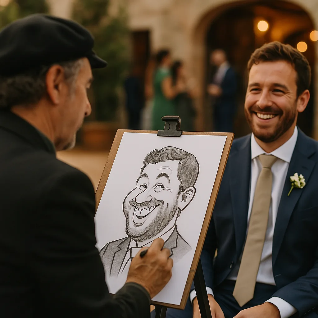 Caricaturista para matrimonio — Artistealo